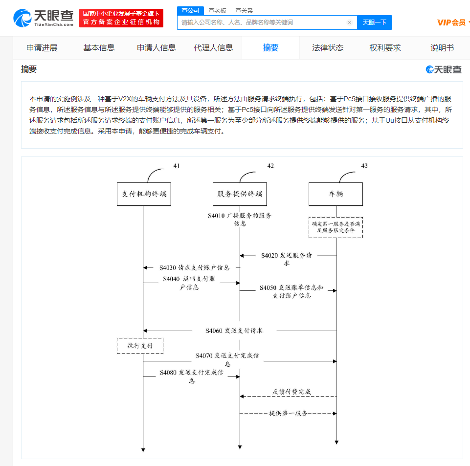 华为又一汽车专利公布：提高车辆支付便捷性