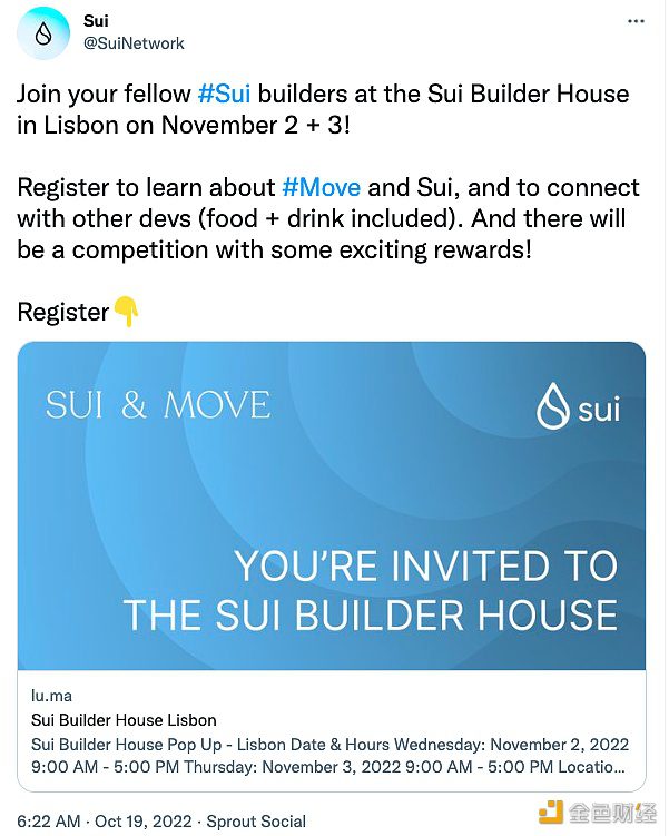 Sui将于11月2日至3日在里斯本举行Sui Builder House，目前已开放注册-第1张图片-芝麻交易所下载