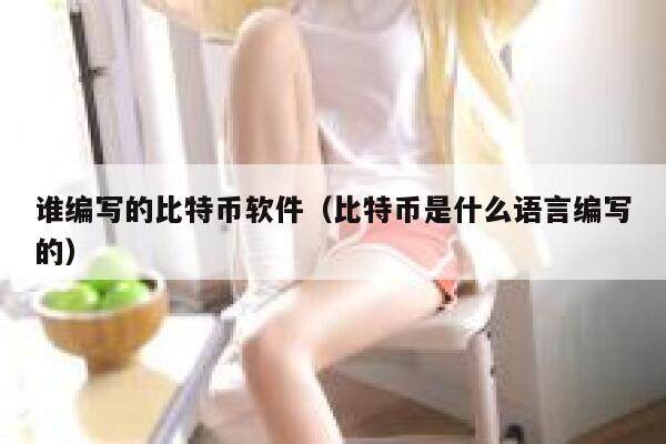 谁编写的比特币软件（比特币是什么语言编写的）-第1张图片-芝麻交易所下载