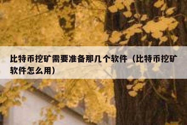 比特币挖矿需要准备那几个软件（比特币挖矿软件怎么用）-第1张图片-芝麻交易所下载