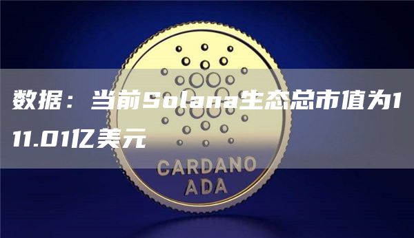数据：当前Solana生态总市值为111.01亿美元-第1张图片-芝麻交易所下载