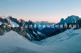 安德鲁币（安德鲁币甚么这时候停用的）