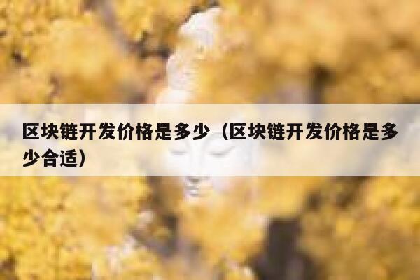 区块链开发价格是多少（区块链开发价格是多少合适）-第1张图片-芝麻交易所下载