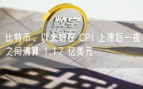 比特币、以太坊在 CPI 上涨后一夜之间清算 1.17 亿美元-第1张图片-芝麻交易所下载 比特币、以太坊在 CPI 上涨后一夜之间清算 1.17 亿美元-第1张图片-芝麻交易所下载
