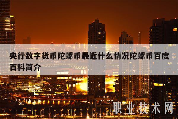 央行数字货币陀螺币最近什么情况陀螺币百度百科简介