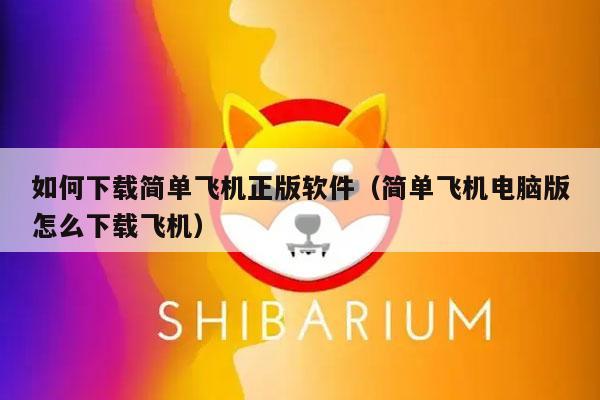 如何下载简单飞机正版软件(简单飞机电脑版怎么下载飞机)