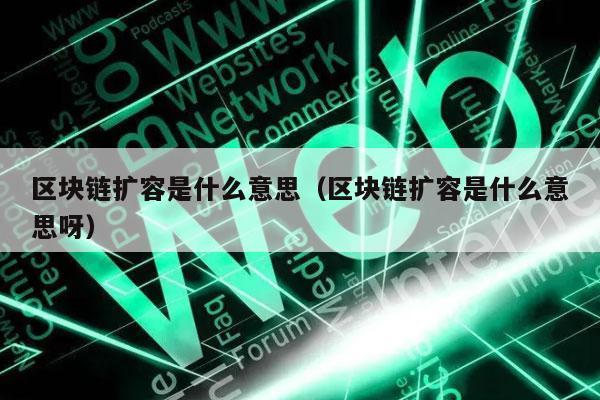 区块链扩容是什么意思(区块链扩容是什么意思呀)