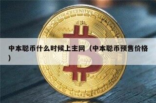 中本聪币什么时候上主网（中本聪币预售价格）