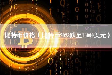 比特币价格（比特币2023跌至16000美元）